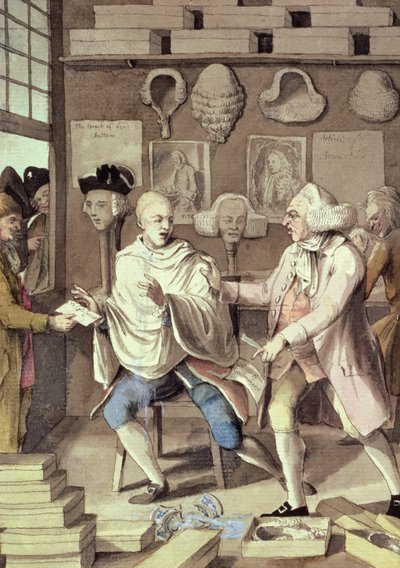 The Patriotick Barber of New York, or the Captain of the Suds, 18th century by Robert Dighton